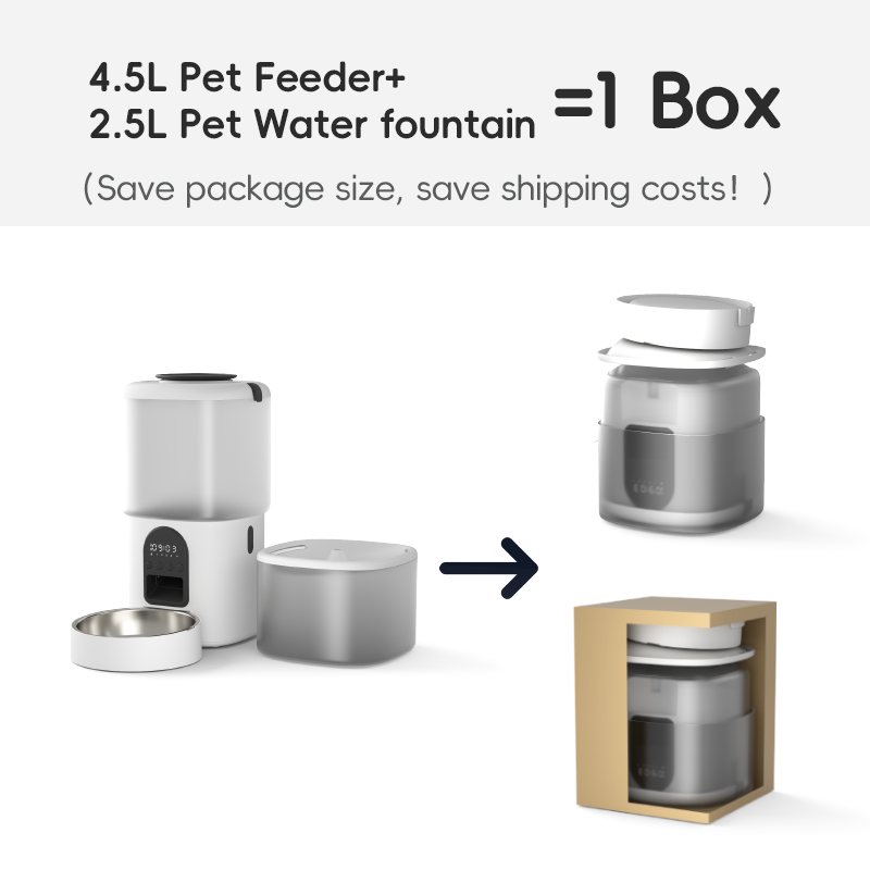 TippyCare Smart 2-in-1 Pet Feeder &amp; Water Dispenser – The Ultimate Feeding Solution for Your Pet!