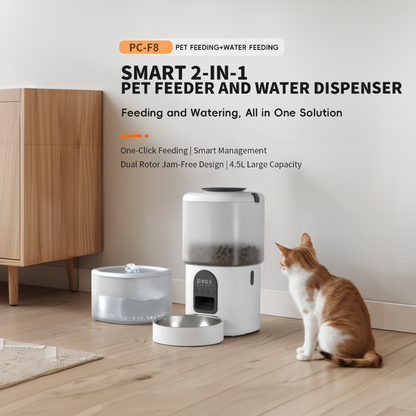 TippyCare Smart 2-in-1 Pet Feeder &amp; Water Dispenser – The Ultimate Feeding Solution for Your Pet!